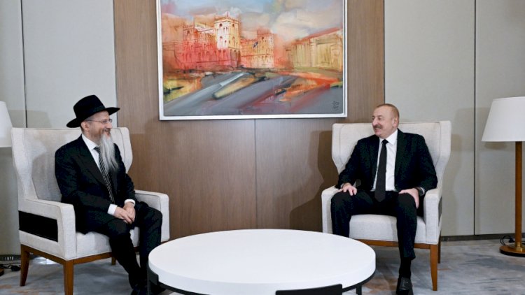    İlham Əliyev Rusiyanın Baş ravvinini qəbul etdi   