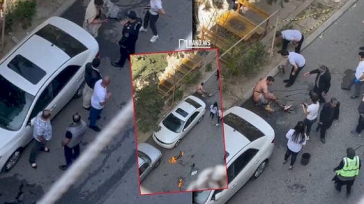    Bakıda kişi sevdiyi qıza görə özünə od vurdu - Video    