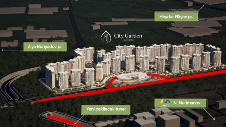    Çəkilən yeni yol və tunel bu kompleksin yanından keçir   