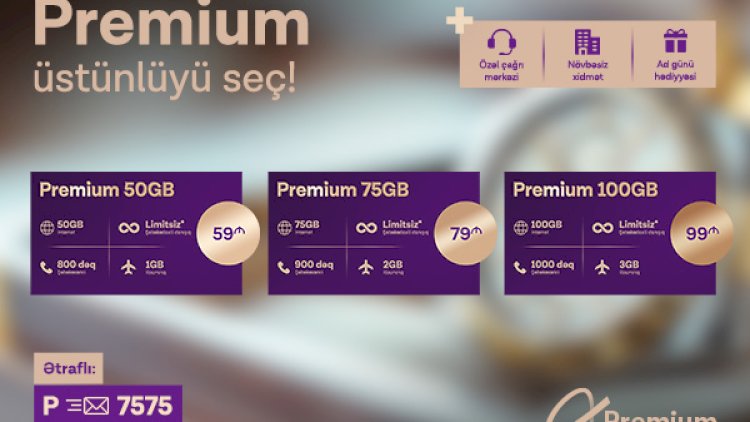    Azercell Premium Tarifi və Premium+ Loyallıq Proqramını istifadəyə verdi   