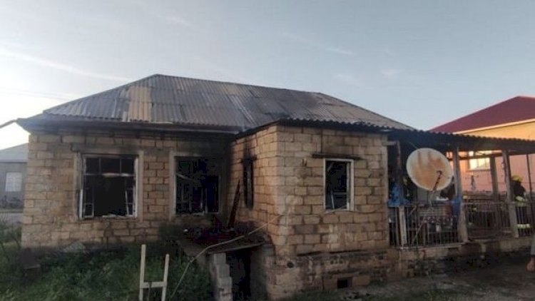    Spirtli içki qəbul edib evini yandırdı - Foto   