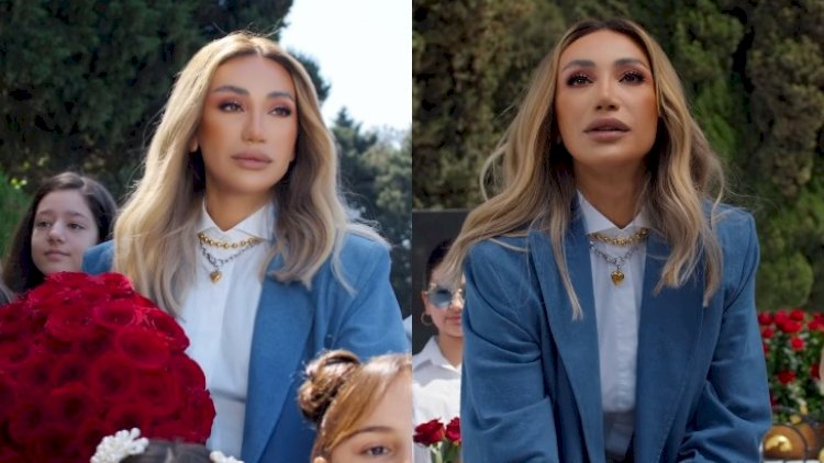    Röya Heydər Əliyevin məzarı başında - Video   