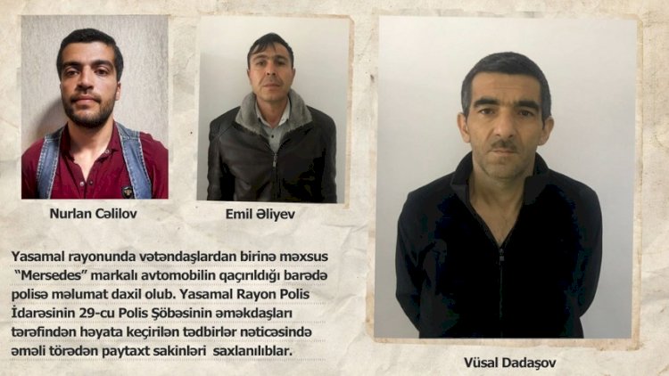    Yasamalda oğurluq maşını satmaq istəyənlər saxlanıldı   