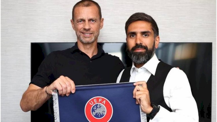   Rövşən Nəcəf UEFA prezidenti ilə görüşdü    