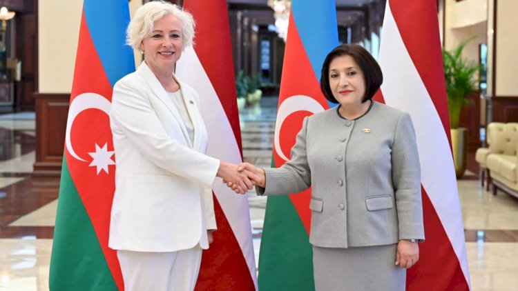    Sahibə Qafarova Latviya Seyminin sədri ilə görüşdü   