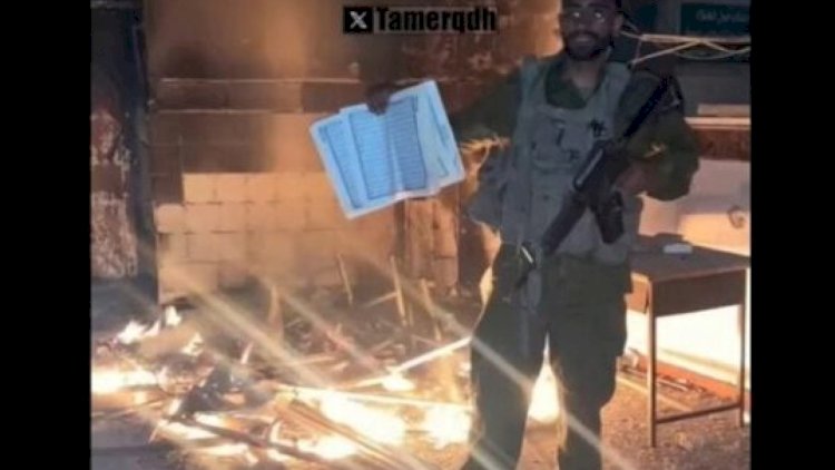    İsrail əsgəri məsciddə “Qurani-Kərim”i yandırdı    