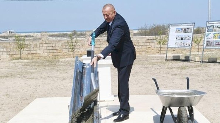    Prezident Ağdamda daha bir kəndin təməlini qoydu   