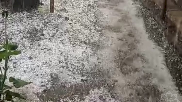    Azərbaycanda bu ərazidə dolu yağdı   