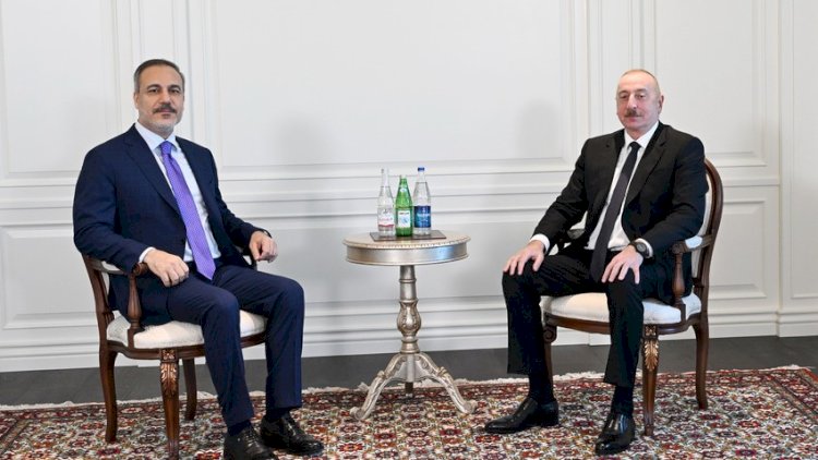    İlham Əliyev Türkiyənin xarici işlər naziri Hakan Fidanı qəbul etdi   