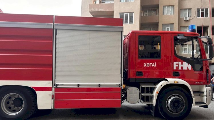    Bakıda yaşayış binasındakı yanğın söndürüldü - Video   