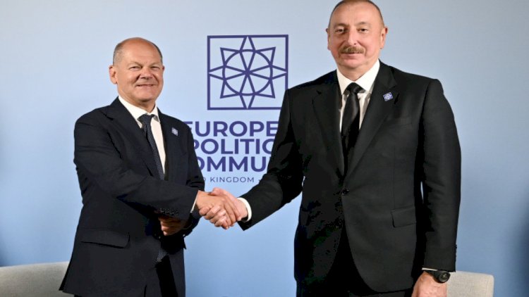   İlham Əliyev Olaf Şolts ilə görüşdü   