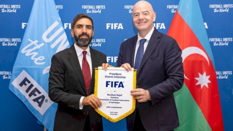    Rövşən Nəcəf FIFA-nın prezidenti Canni İnfantino ilə görüşdü   