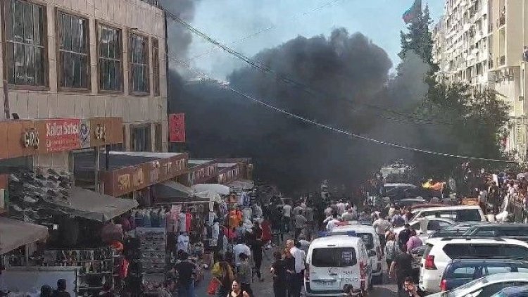    Bakıda ticarət mərkəzində yanğın - Zəhərlənən var    