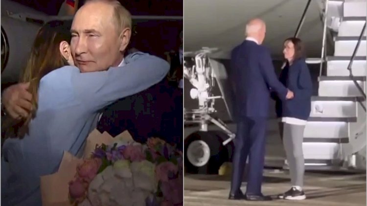    Putin və Baydenin  azad edilən məhkumları qarşılamalarının görüntüləri   