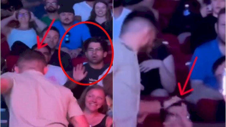    MMA döyüşçüsü tribunaya atılaraq tamaşaçının saçından yapışdı - Video   