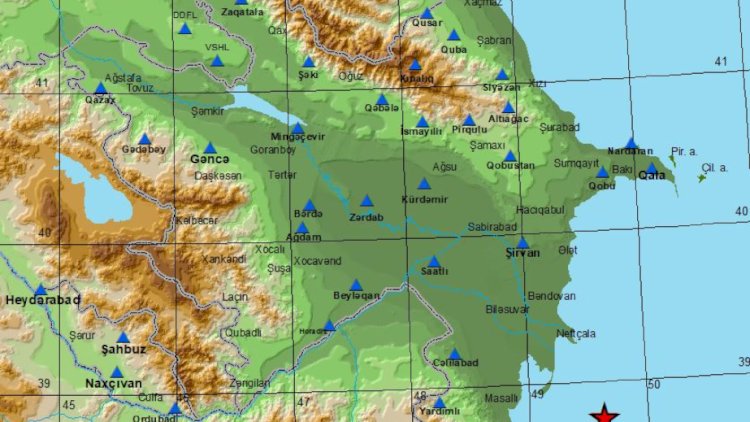    Xəzər dənizində zəlzələ oldu    