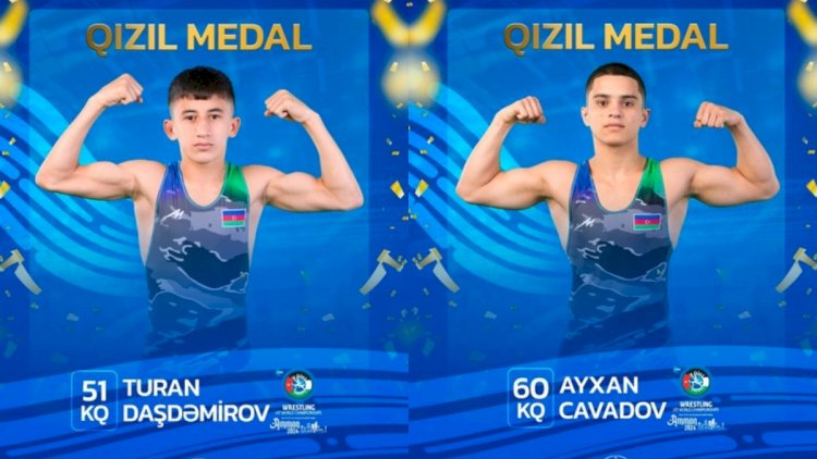    Azərbaycanın iki güləşçisi dünya çempionatının qızıl medalını qazandı   