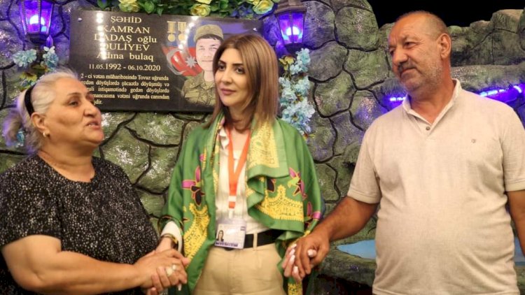    Günay Ağamalı şəhid Kamran Quliyevin ailəsini ziyarət etdi - Video + Fotolar   