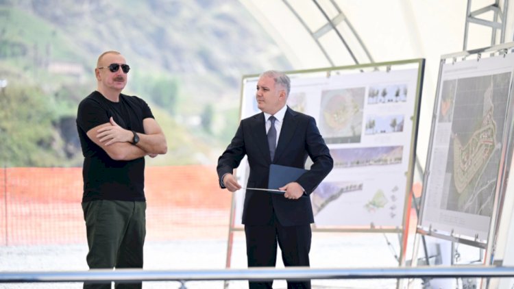    Prezident Kəlbəcər rayonunun İstisu qəsəbəsinin təməlini qoydu   