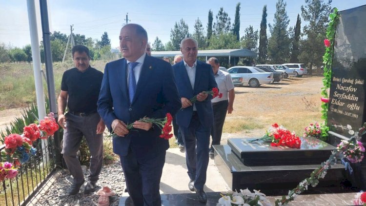    Beyləqanın icra başçısı şəhidin doğum günündə   - Fotolar