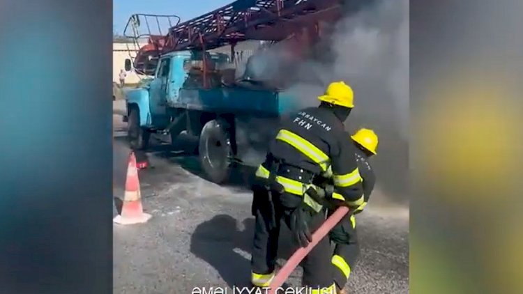    Bakıda avtomobildə yanğın oldu - Video   
