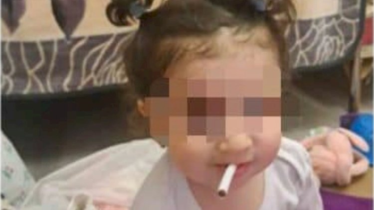    Abşeronda körpənin ağzına siqaret qoyub şəklini paylaşdılar - Fotolar   