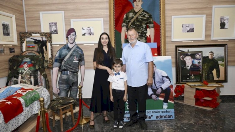    Leyla Əliyeva Milli Qəhrəman Mübariz İbrahimovun ailəsini ziyarət etdi - Fotolar   