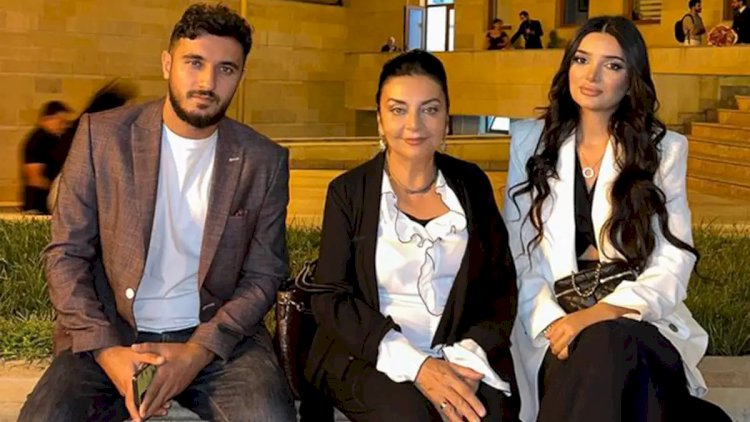    Xalq artisti oğlu və gəlini ilə   