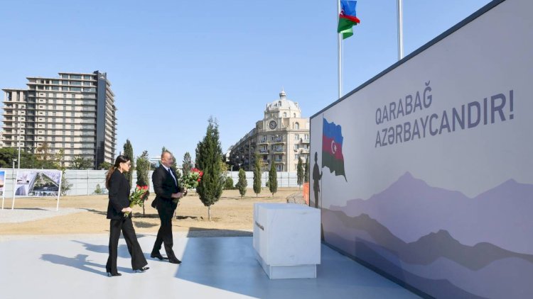    İlham Əliyev Zəfər parkında    