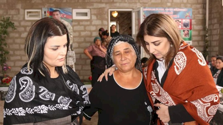    Günay Ağamalı şəhidin ildönümündə ailəsini ziyarət etdi - FOTO   