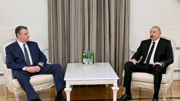    İlham Əliyev Slutskini qəbul etdi   