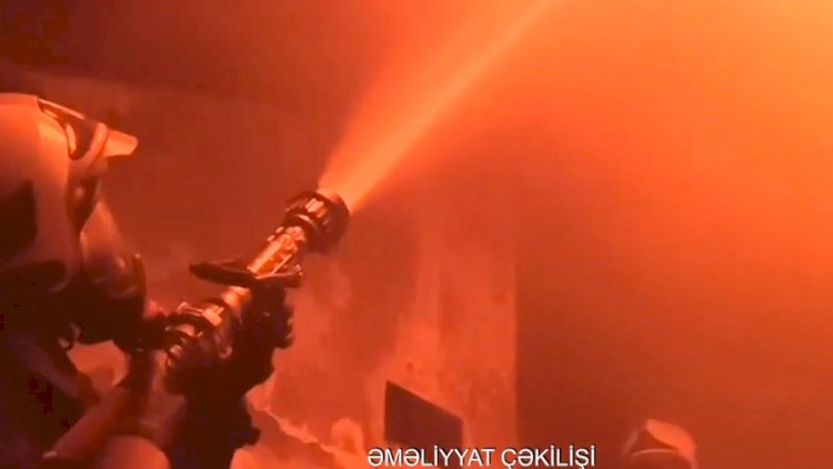    Bakıda xəstəxana yaxınlığında güclü yanğın başladı - Foto   