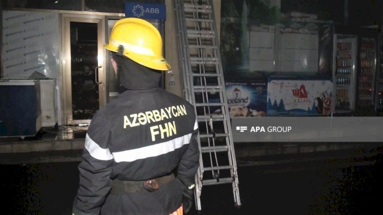    Zaqatalada mağaza yandı - Fotolar   