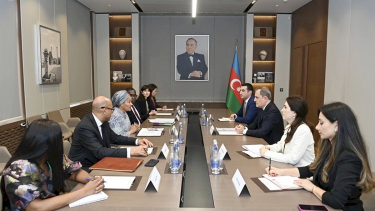   Ceyhun Bayramov Quterreşin müavinini qəbul etdi   