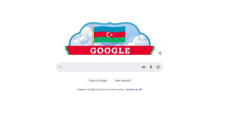    “Google” Azərbaycan bayrağının rənglərində dudl hazırladı   