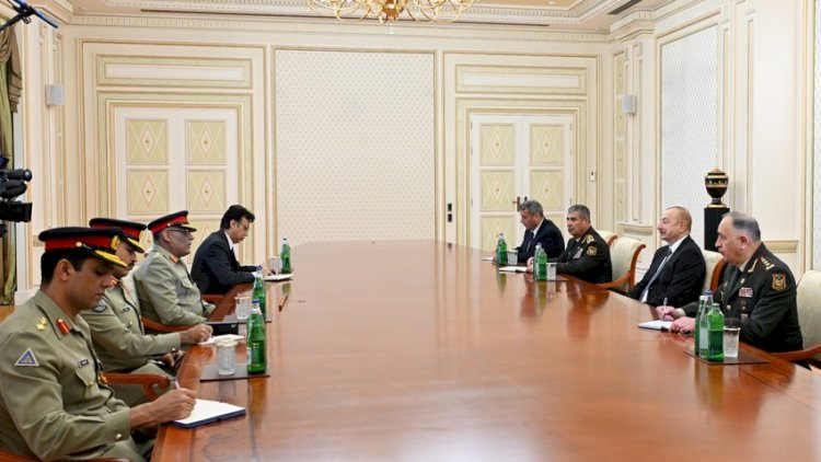    Əliyev Pakistanın Birləşmiş Qərargah Rəisləri Komitəsinin sədrini qəbul etdi   