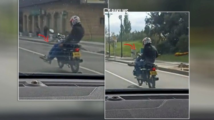    Magistral yolda ölüm saçan motosikletçi - Yol polisi hərəkətə keçdi   
