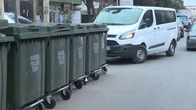   Binədə şəhidlərin abidəsi önünə zibil qutuları qoyulub -   VİDEO