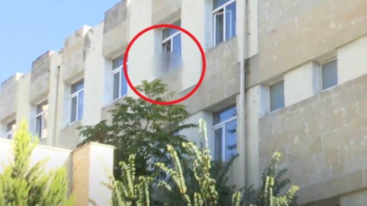    Bakıda şagirdi məktəbin pəncərəsindən salladılar - Video   