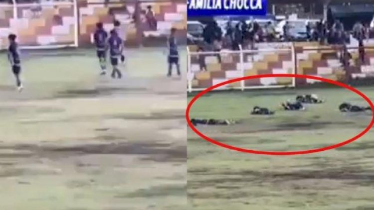   Meydançaya ildırım düşdü, futbolçu öldü   