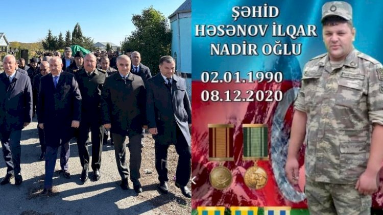    İcra başçısı şəhid atasının dəfninə qatıldı -   FOTOLAR