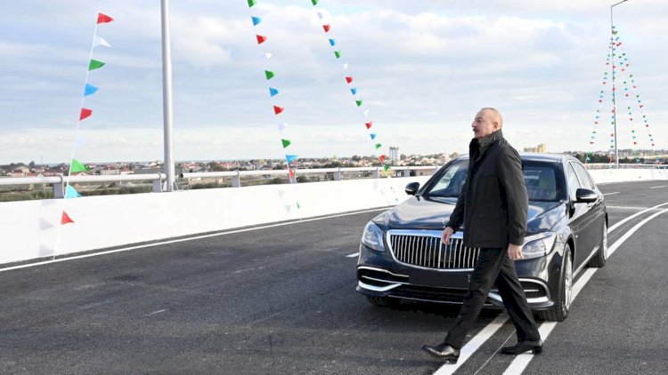    Prezident  Böyükşor-Pirşağı yeni avtomobil yolunun açılışında -   FOTOLAR