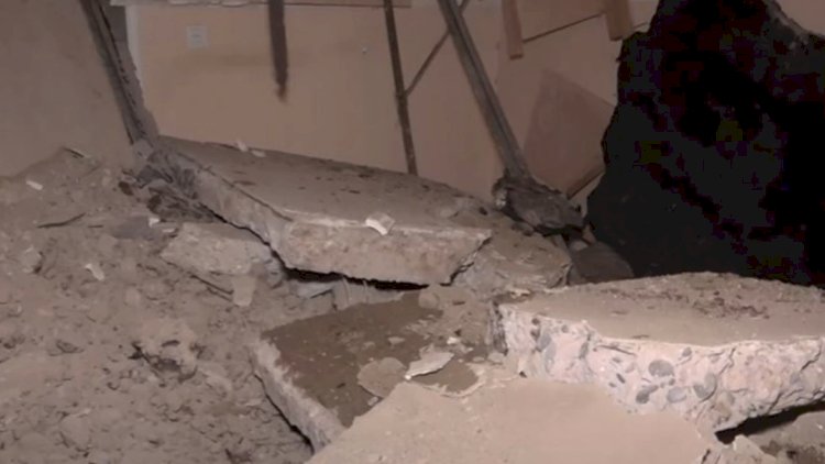    Bakıda yaşayış binasının tavanı çökdü - Video   