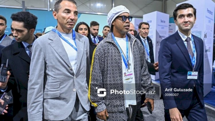    Ronaldinyo Bakı Olimpiya Stadionuna gəldi   