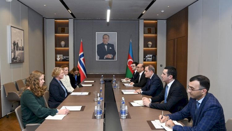    Ceyhun Bayramov norveçli nazirlə görüşdü   