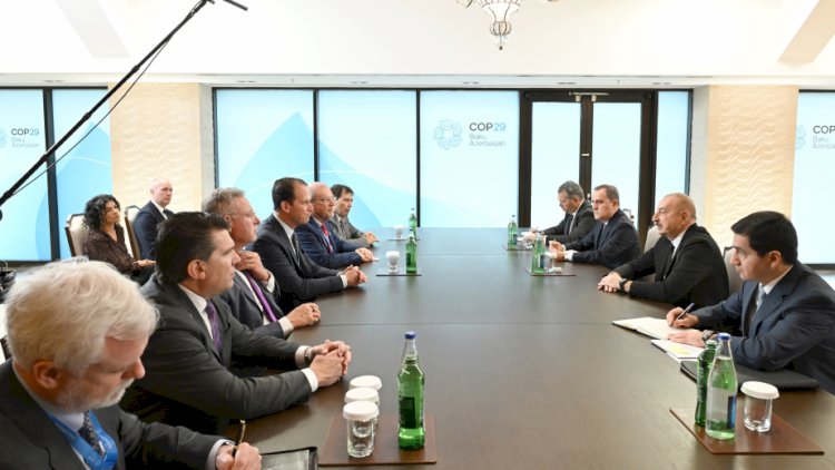    İlham Əliyev ABŞ nümayəndə heyəti ilə görüşdü   