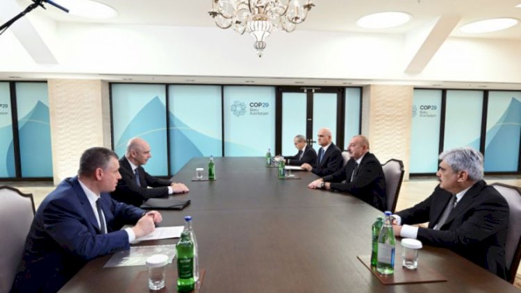    Əliyev rusiyalı nazir və Dövlət Dumasında fraksiya rəhbəri ilə görüşdü   