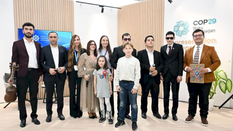    Leyla və Arzu Əliyevalar COP29-da təqdim edilən inklüziv sərgi ilə tanış oldular - Fotolar   