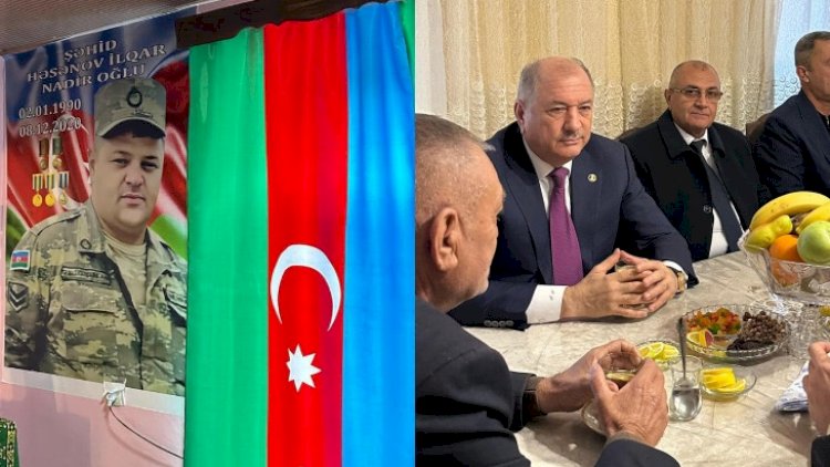    Əzizov ağır gündə şəhid ailəsini tək qoymadı -   FOTOLAR