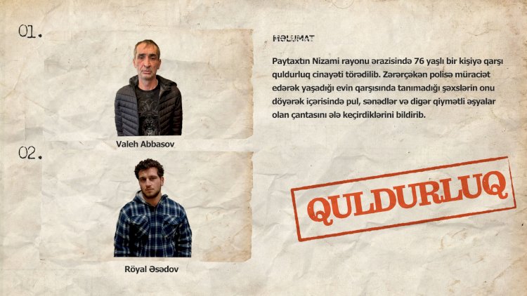    Bakıda 3 soyğunçu tutuldu   